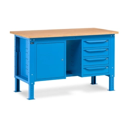 vendita online Banco work up 1506 piano multiplex mm.1500x750x732/1107h - blu ral5012 Banchi da lavoro Fami